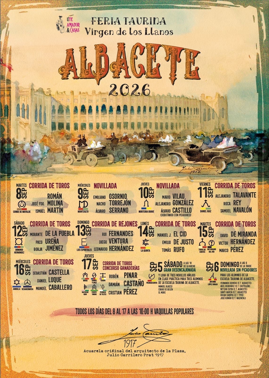 Los carteles oficiales 