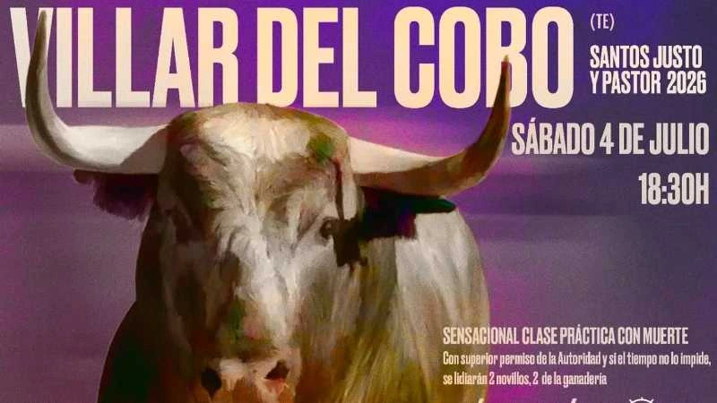 Villar del Cobo anuncia su cartel taurino para las fiestas de Santos Justo y Pastor 2026