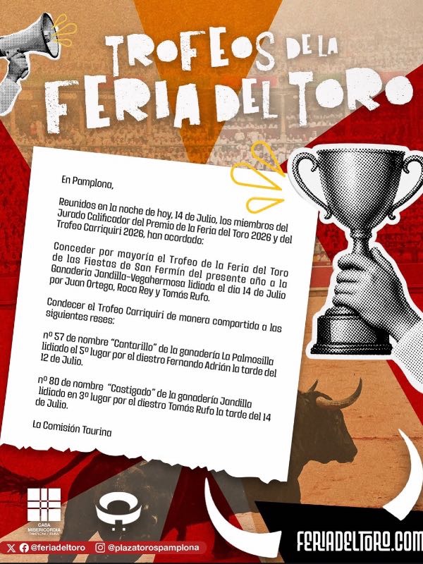 Jandilla y La Palmosilla se reparten los premios en Pamplona