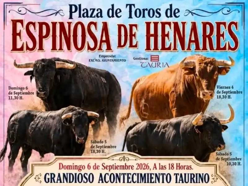 Espinosa de Henares presenta su cartel taurino de septiembre