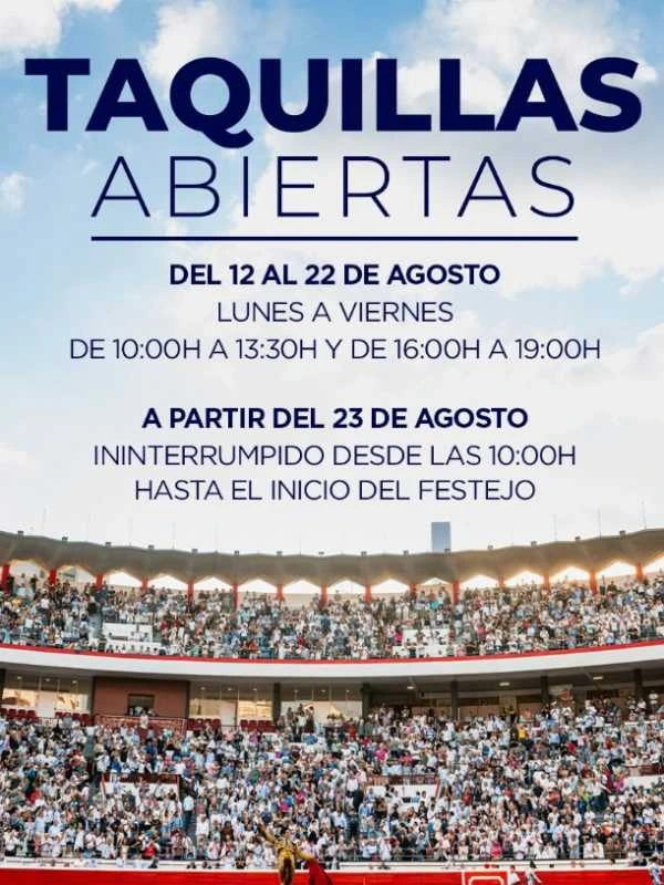 Las taquillas de Bilbao ya están abiertas para las Corridas Generales 2026